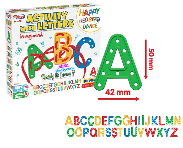 Dede Harfler Aktivite İp Dizme Oyunu ürün görseli 1