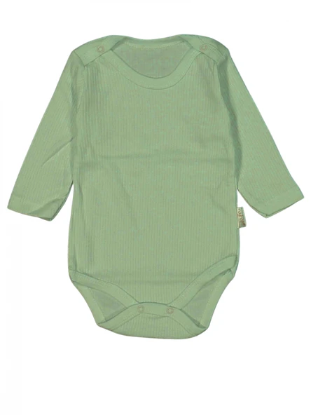 UZUN KOLLU RAPORLU DÜZ BODY - Resim 5