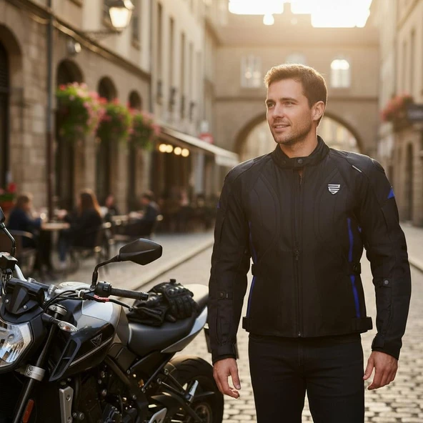 Prosev Yeni 4 Mevsim Mont Hörgüçlü 195 Gp Knight Mavi - Resim 2