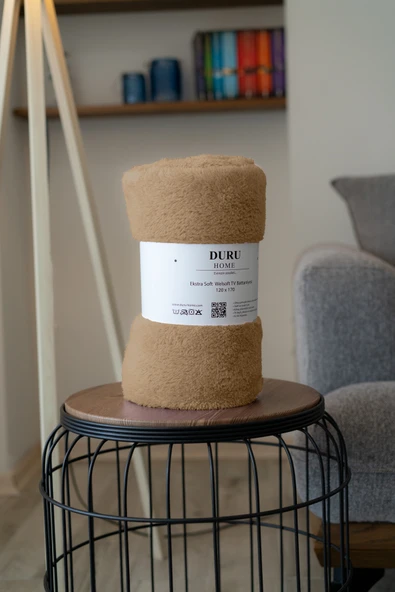Welsoft TV Battaniyesi 120x170 - Ekstra Soft - Yumuşak - Kahve - Resim 4
