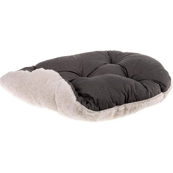 Ferplast Relax 55 Peluş Kedi ve Mini Irk Köpek Yatağı - Marrone Bej (55cm x 36cm) ürün görseli