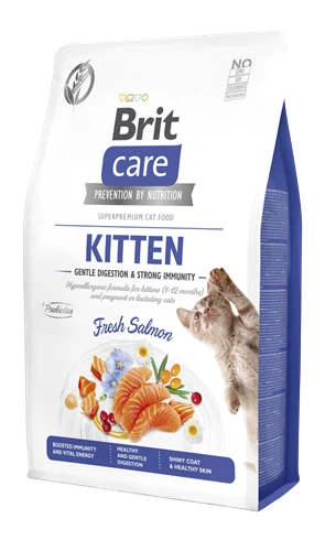 Brit Care Yavru Kediler İçin, Tahılsız, Hipoalerjenik, Taze Somonlu Kuru Mama 2 kg - Resim 3