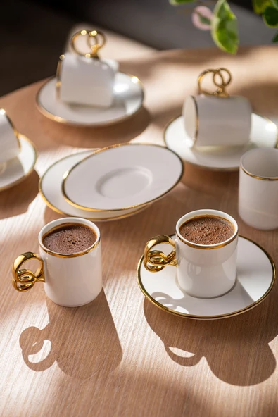 Wedding 90 ml 6'lı Kahve Fincan Takımı - Resim 7