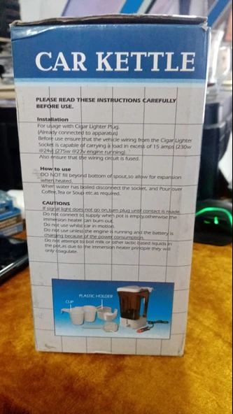 CAR KEETLE 24WOLT SU ISITICI 0.5 - Resim 2