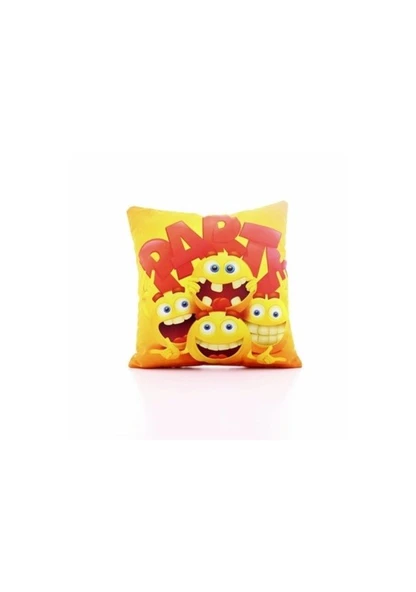 Dekoratif Şık Tasarımlı Party Desenli Dekoratif Özel Tasarım Yastık 27*27 Cm ürün görseli