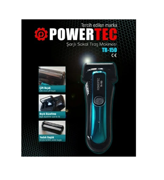 Powertec Tr- 150 Şarjlı Sakal Tıraş Makinesi - Resim 2
