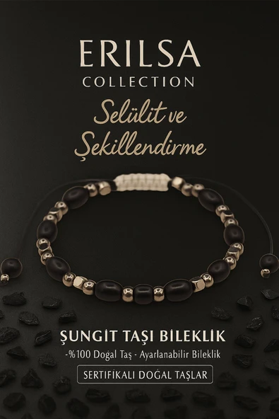 Sertifikalı Selülit Azaltma ve Enerji Temizleme Bilekliği Şungit ve Terahertz Taşı 6 mm Doğal Taş ürün görseli