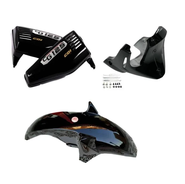 Cg Siyah Üçlü Set (Sakal-Çamurluk-Yankapak) ürün görseli 1