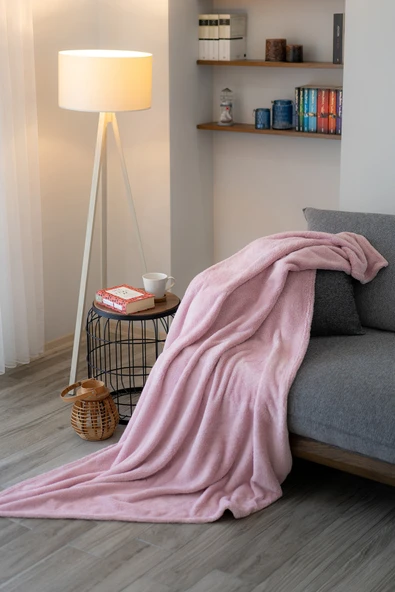 Welsoft TV Battaniyesi 120x170 - Ekstra Soft - Yumuşak - Pudra ürün görseli