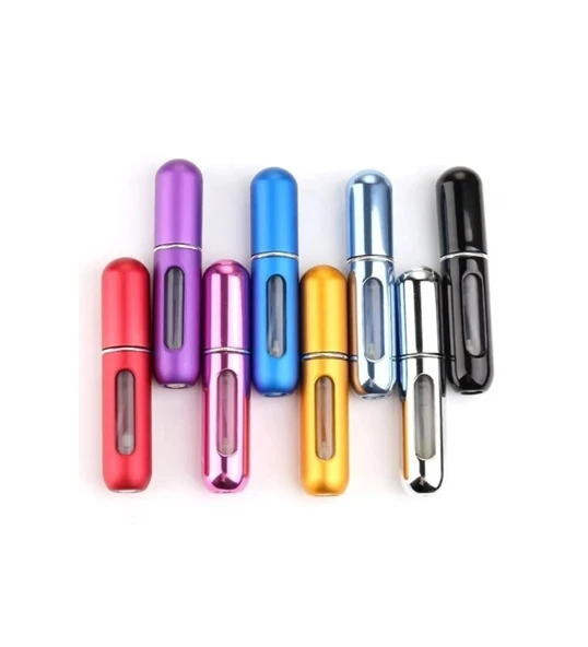 Taşınabilir Mini Doldurulabilir 5 Adet Parfüm Şişesi Atomizer Parfüm Şişeleri Boş Küçük HDH75 - Resim 2