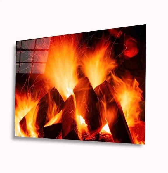 Alev Cam Tablo 4mm Dayanıklı Temperli Cam ürün görseli