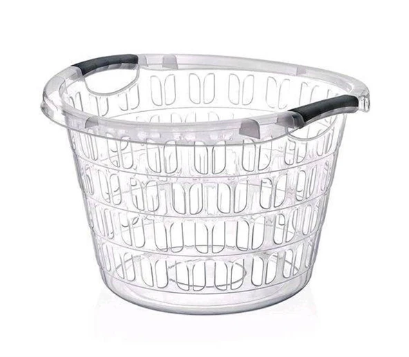 Erkoç Çamaşır Sepeti Yuvarlak Şeffaf E-293 ürün görseli
