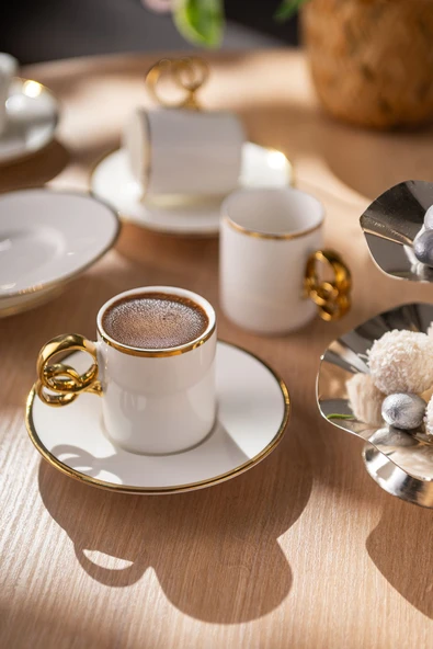 Wedding 90 ml 6'lı Kahve Fincan Takımı - Resim 8