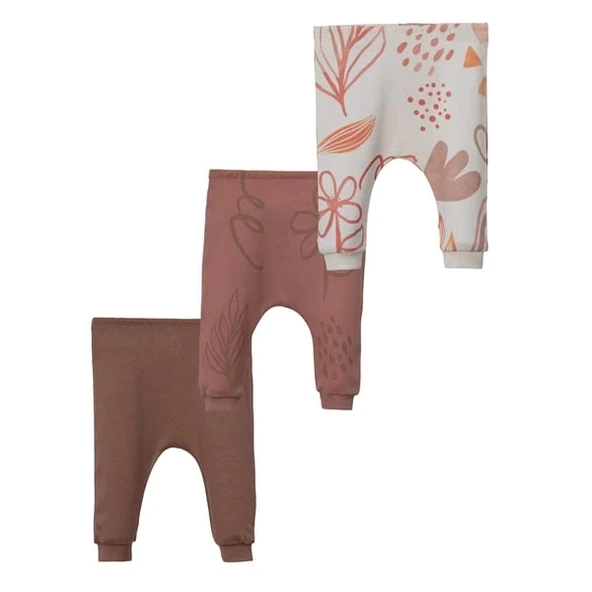 NİJİ ÇİÇEKLİ RİBANALI KIZ TEK ALT (3'LÜ SET) ürün görseli