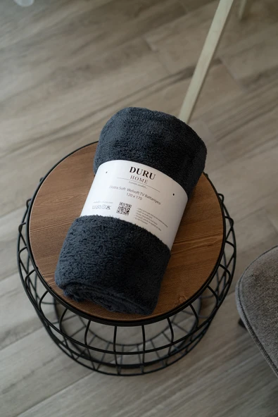 Welsoft TV Battaniyesi 120x170 - Ekstra Soft - Yumuşak - Antrasit - Resim 4