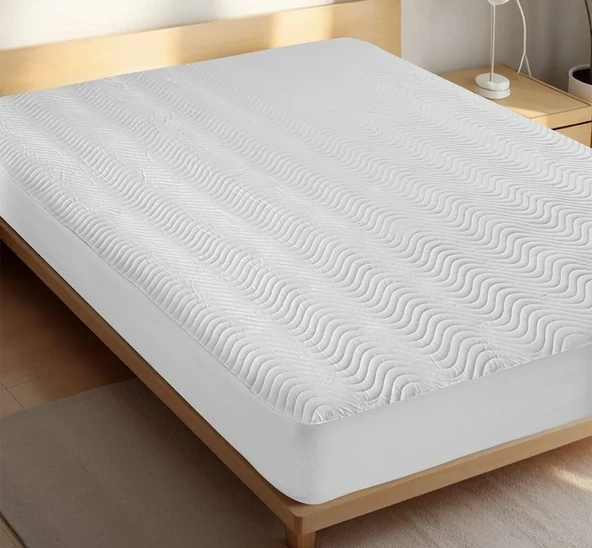 Altınbaşak Battal 180X200cm Microfiber Kapitone Sıvı Geçirmez Lastikli -Fitted Yatak Alezi ürün görseli 1