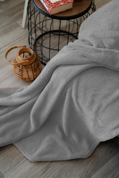 Welsoft TV Battaniyesi 120x170 - Ekstra Soft - Yumuşak - Açık Gri - Resim 3