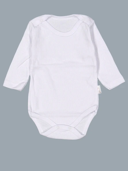 UZUN KOLLU RAPORLU DÜZ BODY - Resim 3