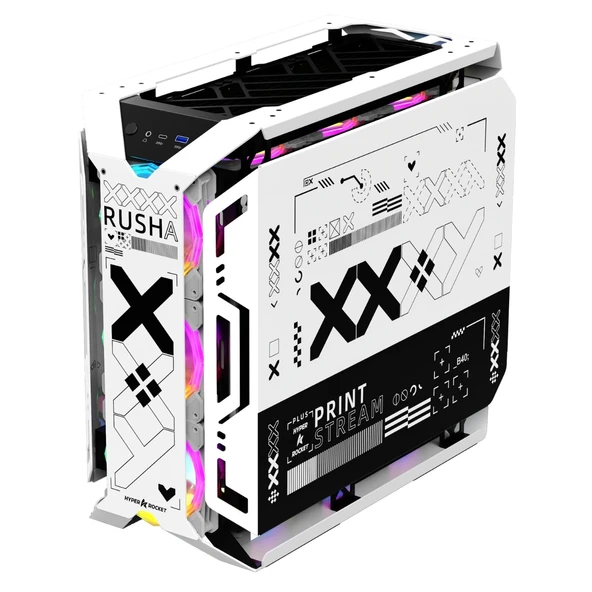 Hyper Rocket X-ERA PRO ATX RGB Gaming Beyaz Oyuncu Kasası ürün görseli 1