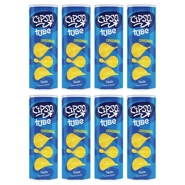 Cipso Tube Sade 90 gr Cips x 8 Adet ürün görseli