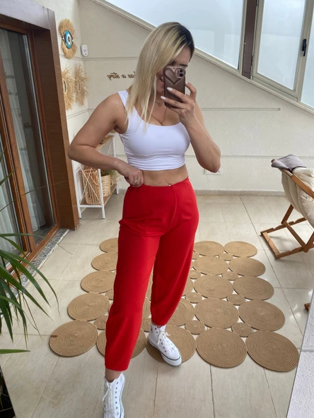 Pens Detaylı Şalvar Pantolon - Resim 5