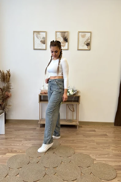 Soluk Efektli Baggy Jean - Resim 5