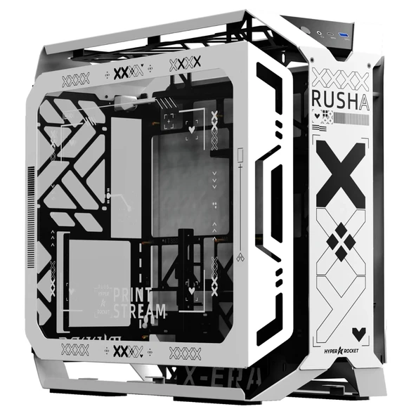 Hyper Rocket X-ERA PRO ATX RGB Gaming Beyaz Oyuncu Kasası - Resim 4