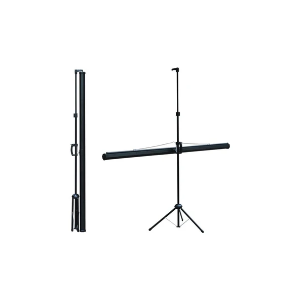 TX-18 180x180 Tripod İthal Projeksiyon Perdesi (Arkası Siyah Fonlu) - Resim 4