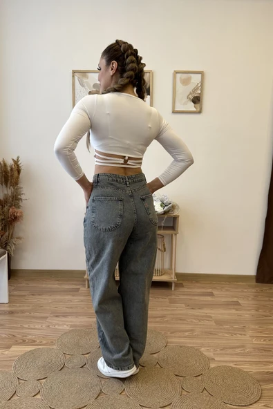 Soluk Efektli Baggy Jean - Resim 9