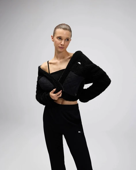 Ellesse EF525-Fleece Kadın Siyah Polar Mont - Resim 9