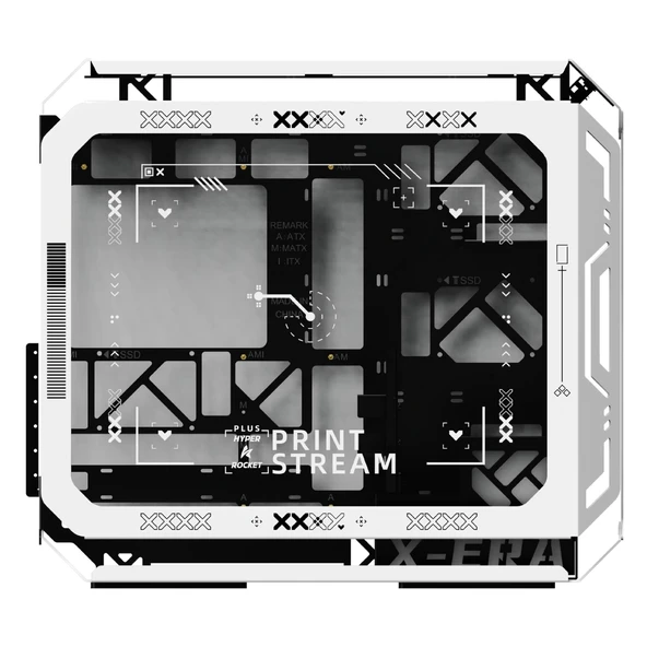 Hyper Rocket X-ERA PRO ATX RGB Gaming Beyaz Oyuncu Kasası - Resim 3
