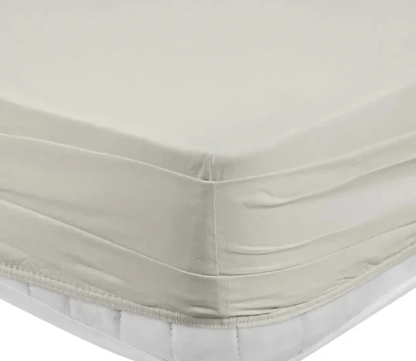 Altınbaşak Ranforce Tek Kişilik 120X200cm Çarşaf Takımı %100 Pamuk Ekru - Resim 3