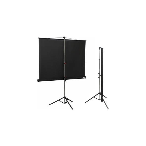 TX-18 180x180 Tripod İthal Projeksiyon Perdesi (Arkası Siyah Fonlu) - Resim 3
