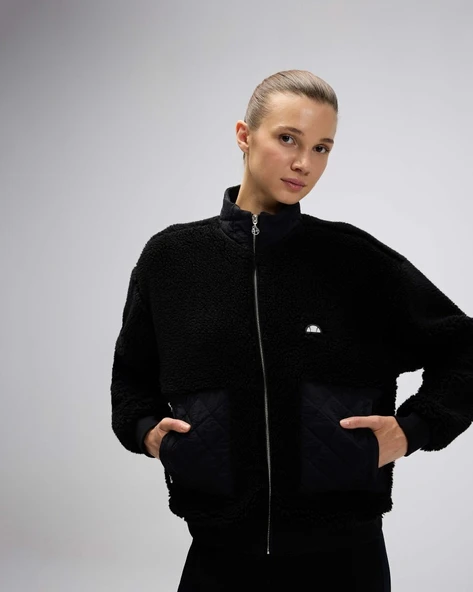 Ellesse EF525-Fleece Kadın Siyah Polar Mont - Resim 7