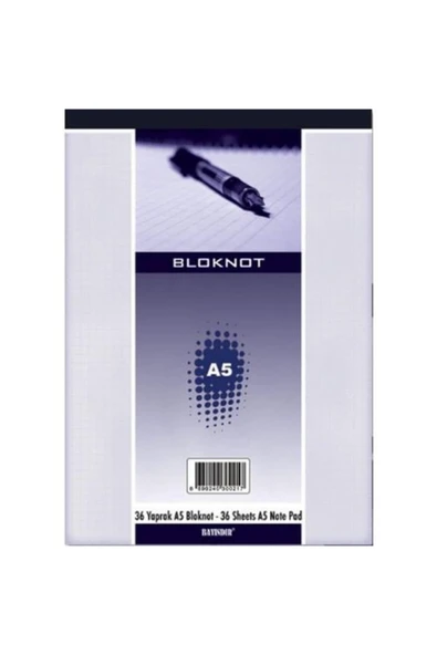 Bayındır A5 Bloknot Düz 36 Yp. 1 Adet Kod:00609 ürün görseli