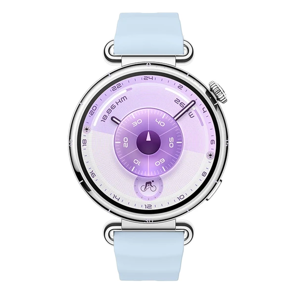 Sneezy Huawei Watch GT6 41mm İle Uyumlu SoftFlex Metal Tokalı Spor Silikon Akıllı Saat Kordonu  Mavi - Resim 5