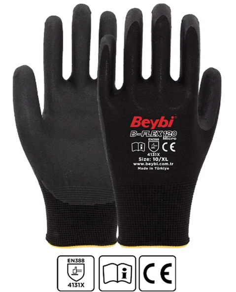 Beybi B-FLEX120 9Beden 12li Micro Köpük Nitril Eldiven (4131X) ürün görseli