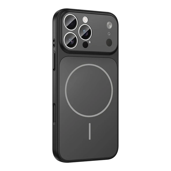 iPhone 15 Pro Kılıf ZNTH M-Safe Şarj Özellikli Kamera Korumalı Formen Kapak - Gümüş - Resim 3