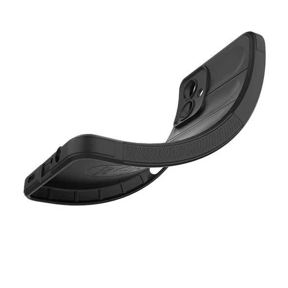 Galaxy A07 Kılıf Esnek TPU Oyuklu Arka Yüzey Tasarımlı ZNTH Etnik Silikon Kapak - Siyah - Resim 3