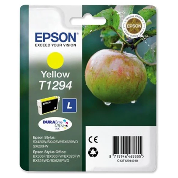 Epson BX305-320 SX425 Yellow Sarı Mürekkep Kartuş T12944022 ürün görseli 1