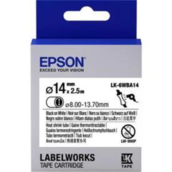 Epson LK-7WBN Standard Beyaz Üzeri Siyah 36mm 9Metre Etiket ürün görseli