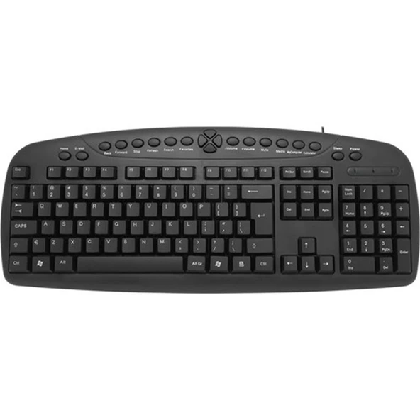 Frisby FK-130EU İngilizce Q Usb Kablolu Siyah Klavye ürün görseli 1