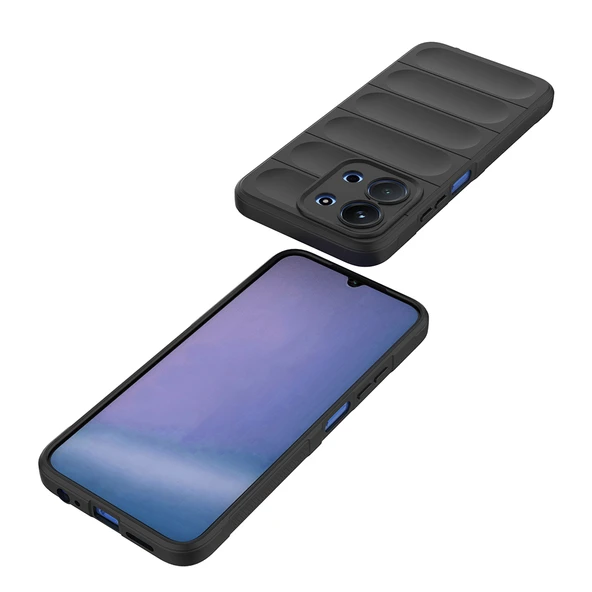 Redmi 15C 4G Kılıf Esnek TPU Oyuklu Arka Yüzey Tasarımlı ZNTH Etnik Silikon Kapak - Lacivert - Resim 6