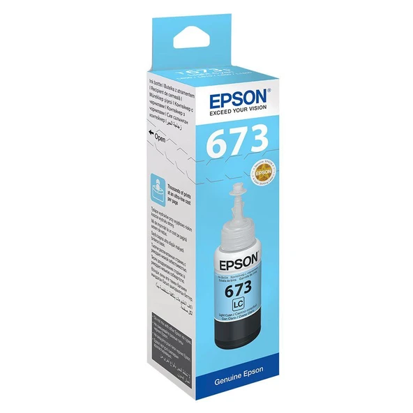 Epson T6735 Light Cyan Açık Mavi Şişe Mürekkep T67354A ürün görseli 1