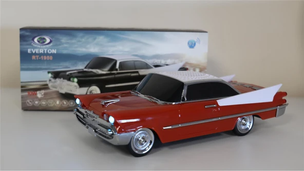 EVERTON RT-1950 Turuncu Arabalı  Bluetooth Fm-Usb-Tf-Aux Şarjlı Nostaljik Radyo ürün görseli 1