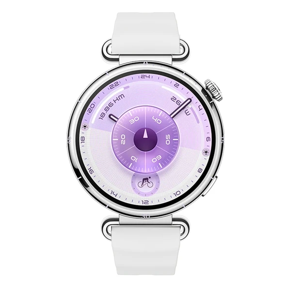 Sneezy Huawei Watch GT6 41mm İle Uyumlu SoftFlex Metal Tokalı Spor Silikon Akıllı Saat Kordonu  Beyaz - Resim 5