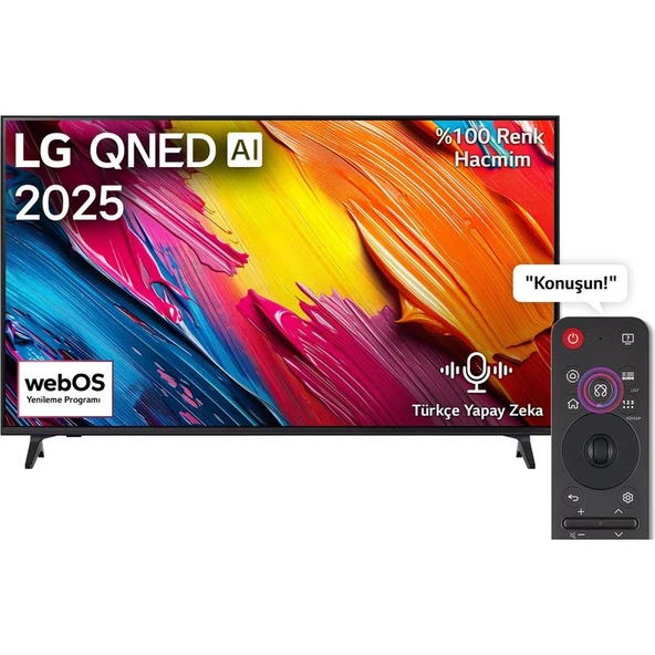 LG 65QNED70A6A 65'' 165 Ekran Uydu Alıcılı 4K Ultra HD Smart QNED TV ürün görseli 1