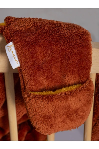 Mislina Home TARÇIN BABY WELLSOFT YENİ DOĞAN BEBEK DIŞ KUNDAK UYKU TULUMU KİREMİT - Resim 2