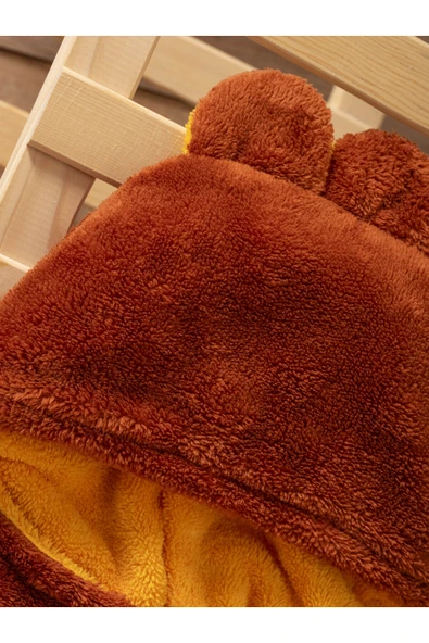 Mislina Home TARÇIN BABY WELLSOFT YENİ DOĞAN BEBEK DIŞ KUNDAK UYKU TULUMU KİREMİT - Resim 3