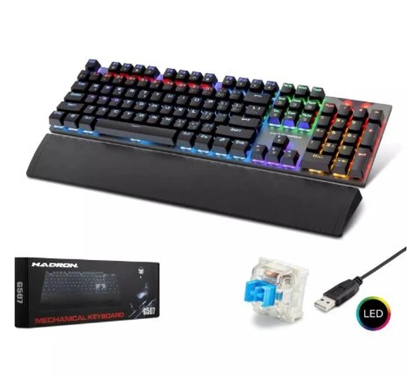 HADRON G507 KABLOLU MEKANİK RGB OYUN KLAVYE ürün görseli 1